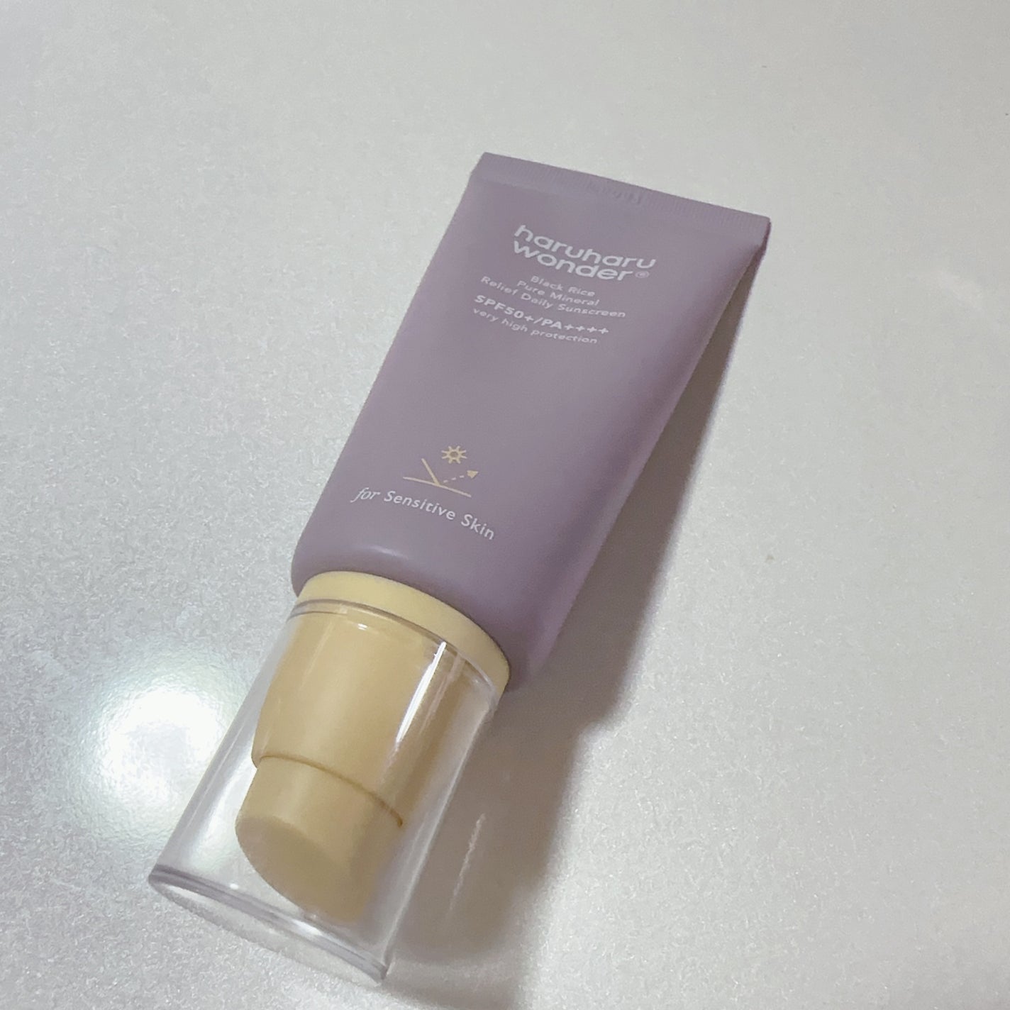 ブラックライス ピュア ミネラル リリーフ デイリー サンスクリーン/haruharu wonder/日焼け止めクリームを使ったクチコミ(4枚目)