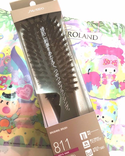 SHISEIDO ブラッシングブラシ 811のクチコミ「
♡資生堂ブラッシングブラシ811♡
猪毛と黒檀で出来たヘアブラシ💓
重さもちょうどよく、.....」(1枚目)