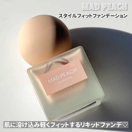 マッドピーチ スタイルフィットファンデーション/MAD PEACH/リキッドファンデーションを使ったクチコミ(2枚目)