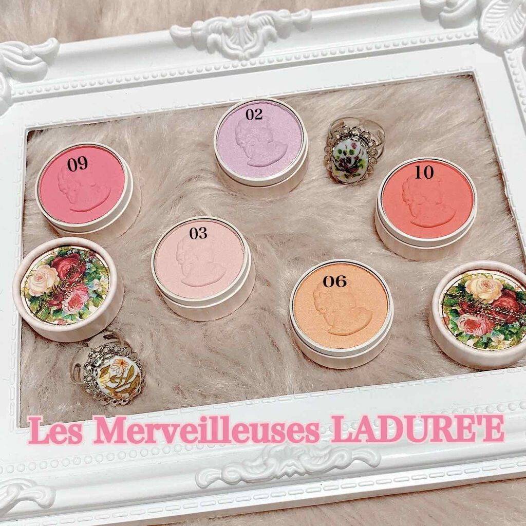 ミニ プレスト チークカラー/レ・メルヴェイユーズ ラデュレ/パウダーチークを使ったクチコミ(1枚目)