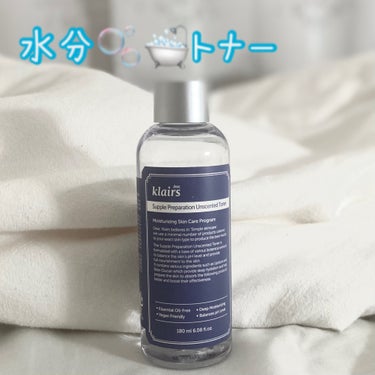 Klairs サプルプレパレーションアンセンテッドトナー(180ml)のクチコミ「<成分くわしく解説🔎>インナードライ肌に水分を🫧ノンオイル トナー🛁

クレアス プレパレーシ.....」（1枚目）