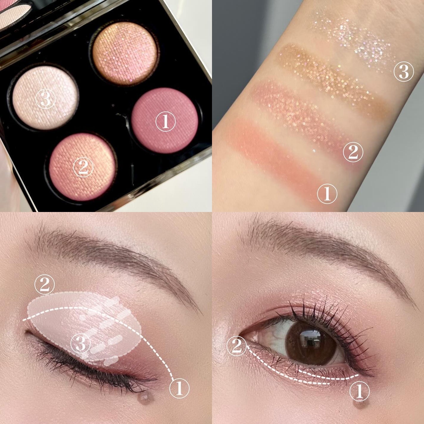 リュクス アイシャドウ クォード グロウ ウィズ ラブ コレクション/BOBBI BROWN/アイシャドウパレットを使ったクチコミ(4枚目)
