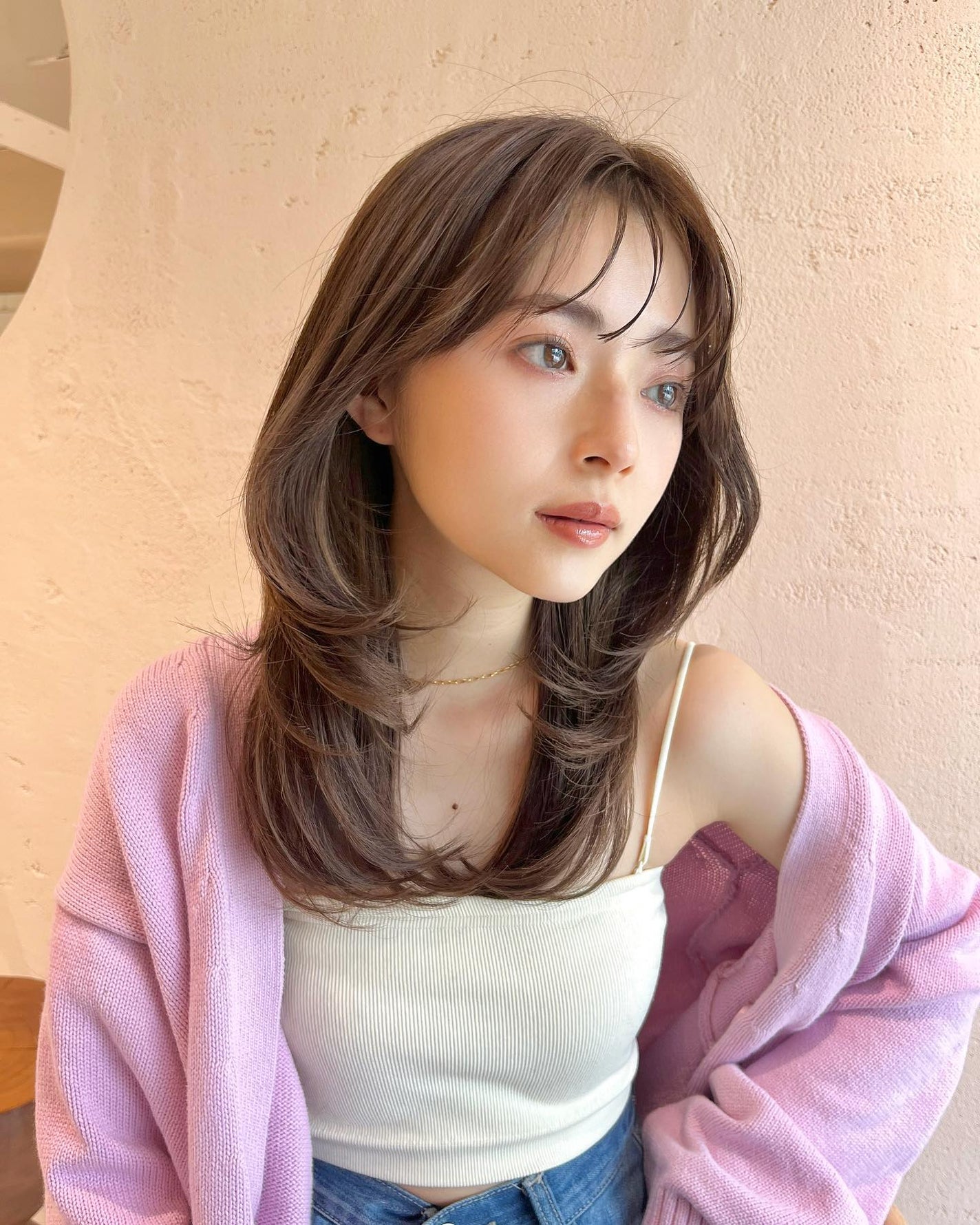 HARUNA on LIPS 「.少し高めなナチュラルヘア✨.韓国っぽく🌟ワンカールでやりすぎ..」(3枚目)