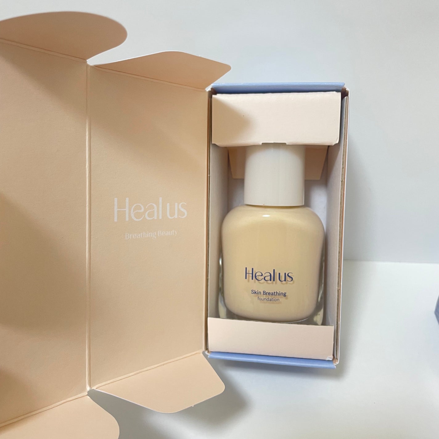 Skin breathing foundation Glow/Healus/リキッドファンデーションを使ったクチコミ(3枚目)