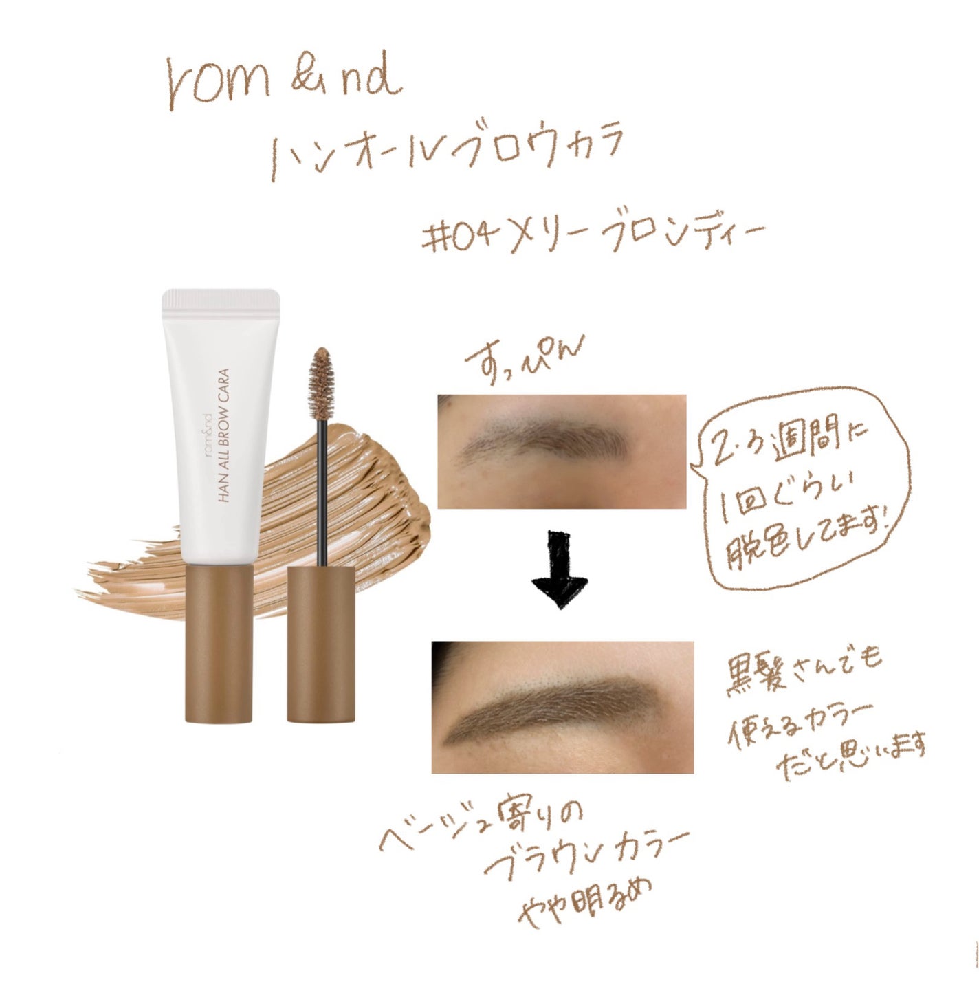 3DアイブロウカラーN/KATE/眉マスカラを使ったクチコミ(2枚目)