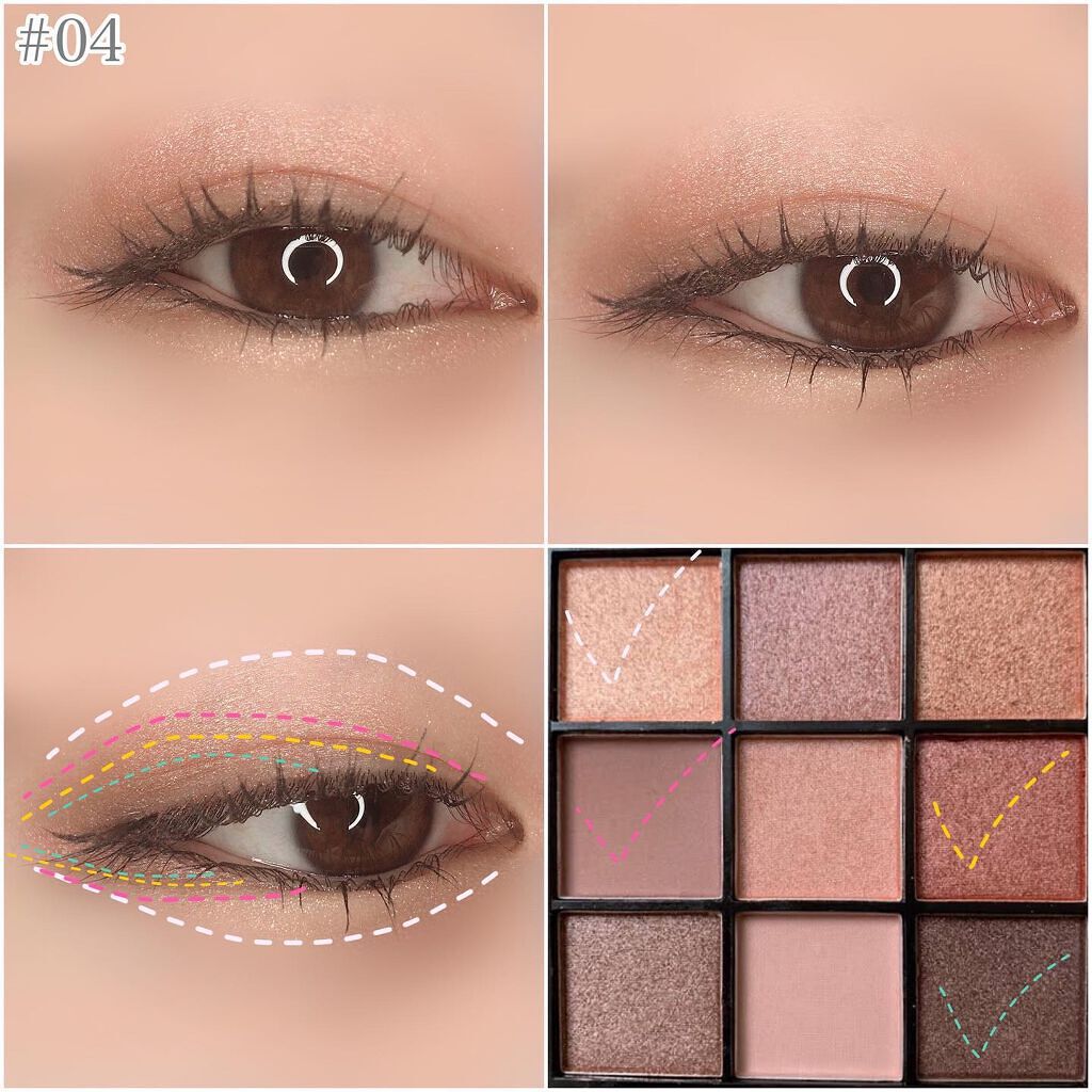 UR GLAM BLOOMING EYE COLOR PALETTE/U R GLAM/アイシャドウパレットを使ったクチコミ(6枚目)