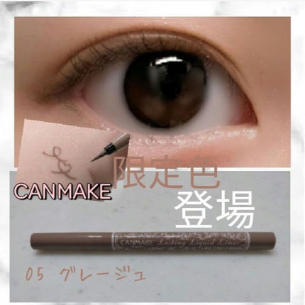 ラスティングリキッドライナー/キャンメイク/リキッドアイライナーを使ったクチコミ(1枚目)