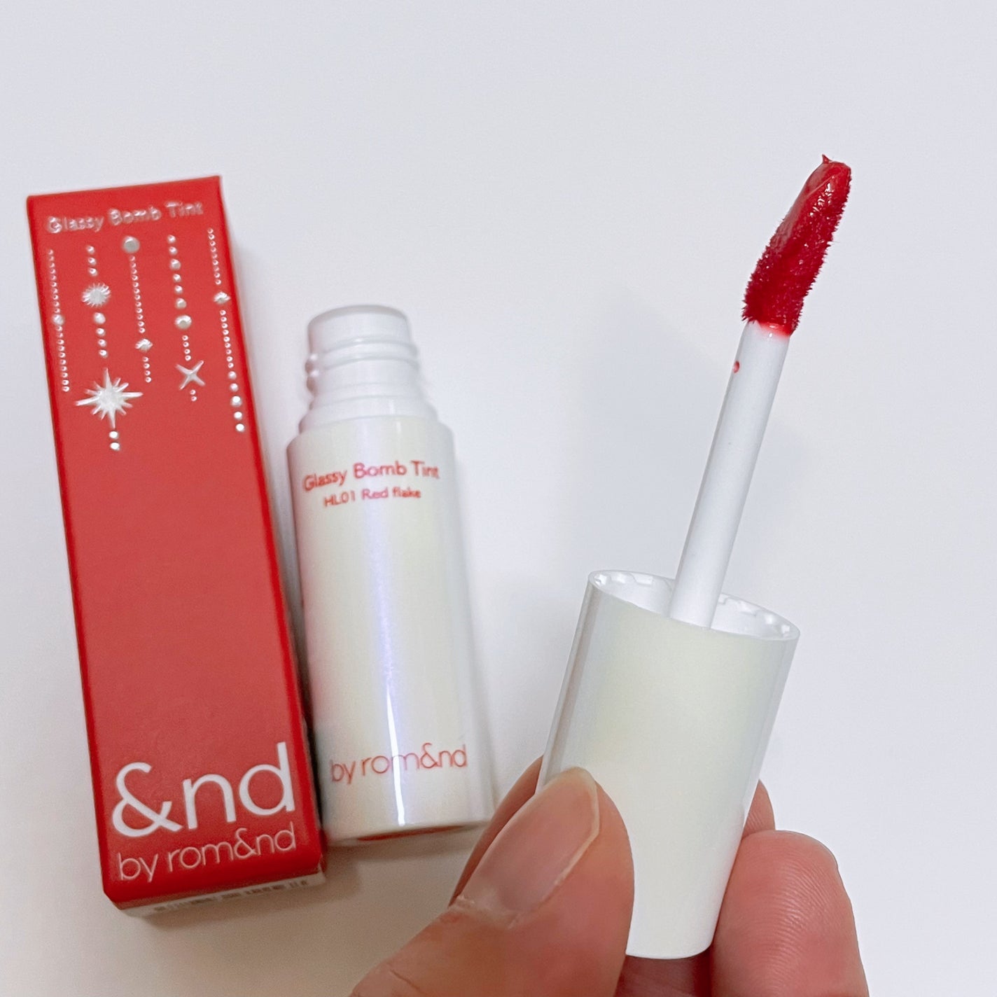 アンドバイロムアンド グラッシーボムティント/&nd by rom&nd/リップティントを使ったクチコミ(5枚目)
