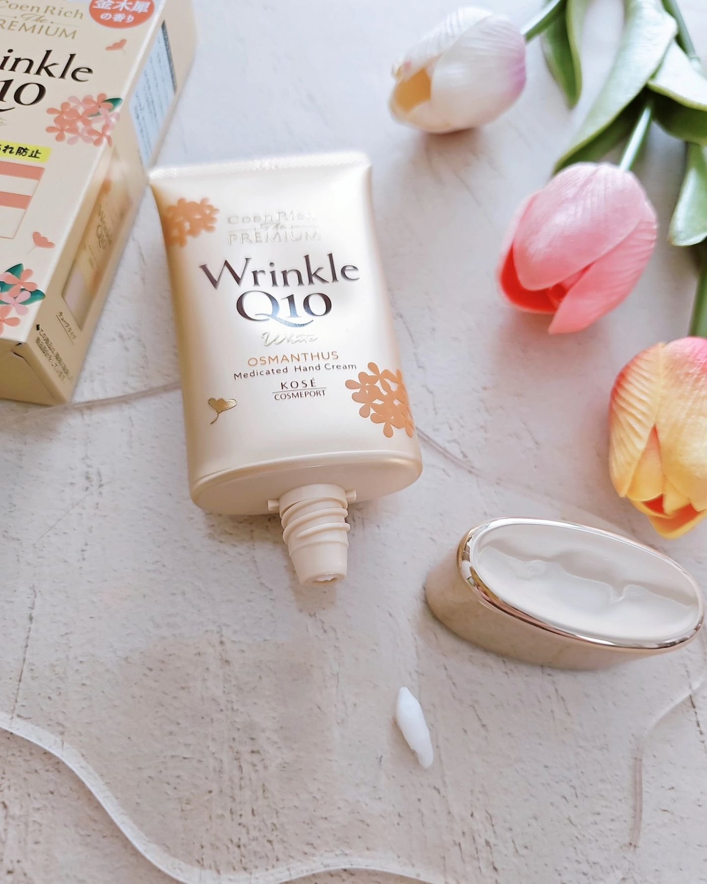 コエンリッチ ザ プレミアム 薬用リンクルホワイト ハンドクリーム 金木犀の香り 【医薬部外品】/コエンリッチQ10/ハンドクリームを使ったクチコミ(3枚目)