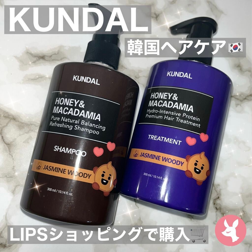 ハニー&マカデミアシャンプー/トリートメント /KUNDAL/シャンプー・コンディショナーを使ったクチコミ(1枚目)