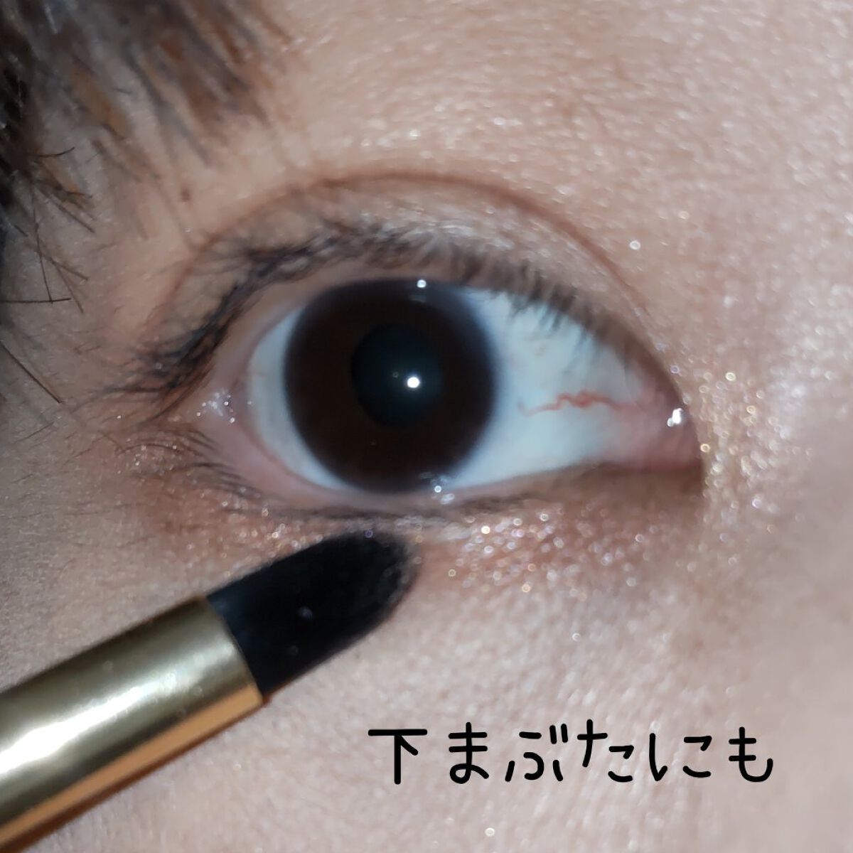 MFLアイシャドウブラシ(グリッター)/moitiful/メイクブラシを使ったクチコミ（3枚目）