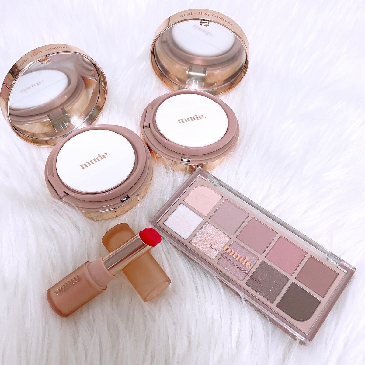 ベアーシャインリップバーム 03 COZY RED/mude./口紅を使ったクチコミ（2枚目）