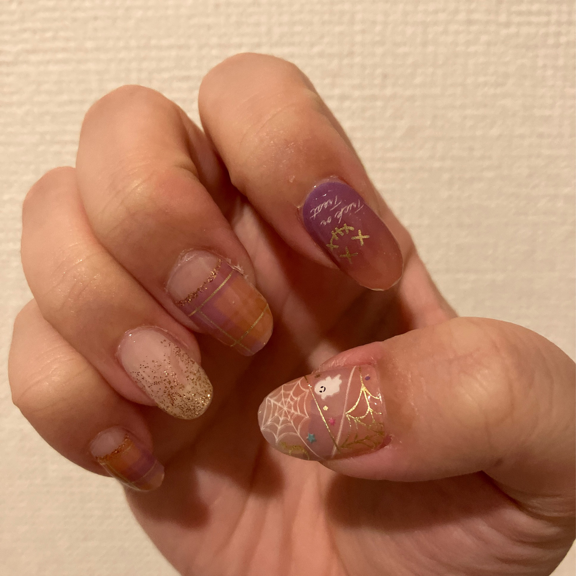 貼るジェルネイル/セリア/ネイルシールを使ったクチコミ（1枚目）