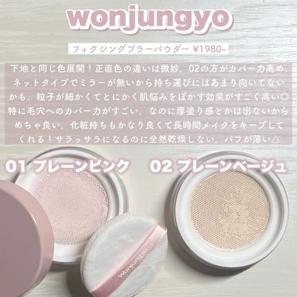 ウォンジョンヨ フィクシングブラーパウダー N/Wonjungyo/ルースパウダーを使ったクチコミ(6枚目)
