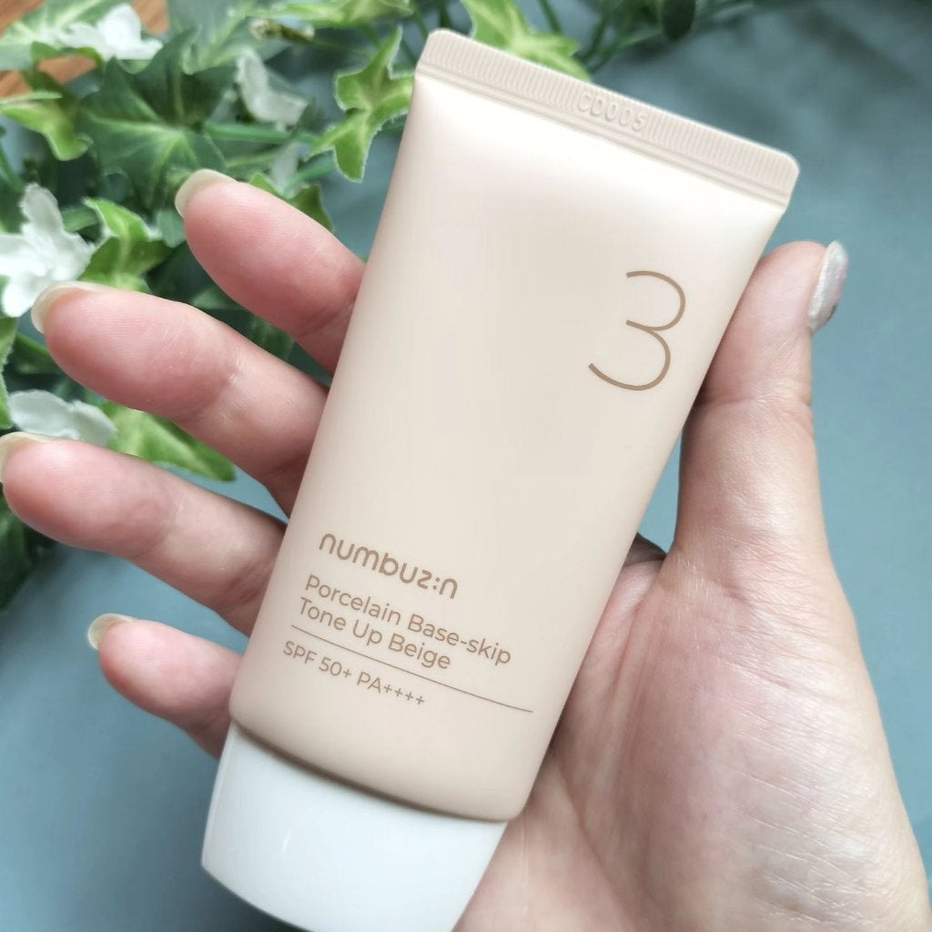 3番 ノーファンデ陶器肌トーンアップクリーム/numbuzin/化粧下地を使ったクチコミ(2枚目)