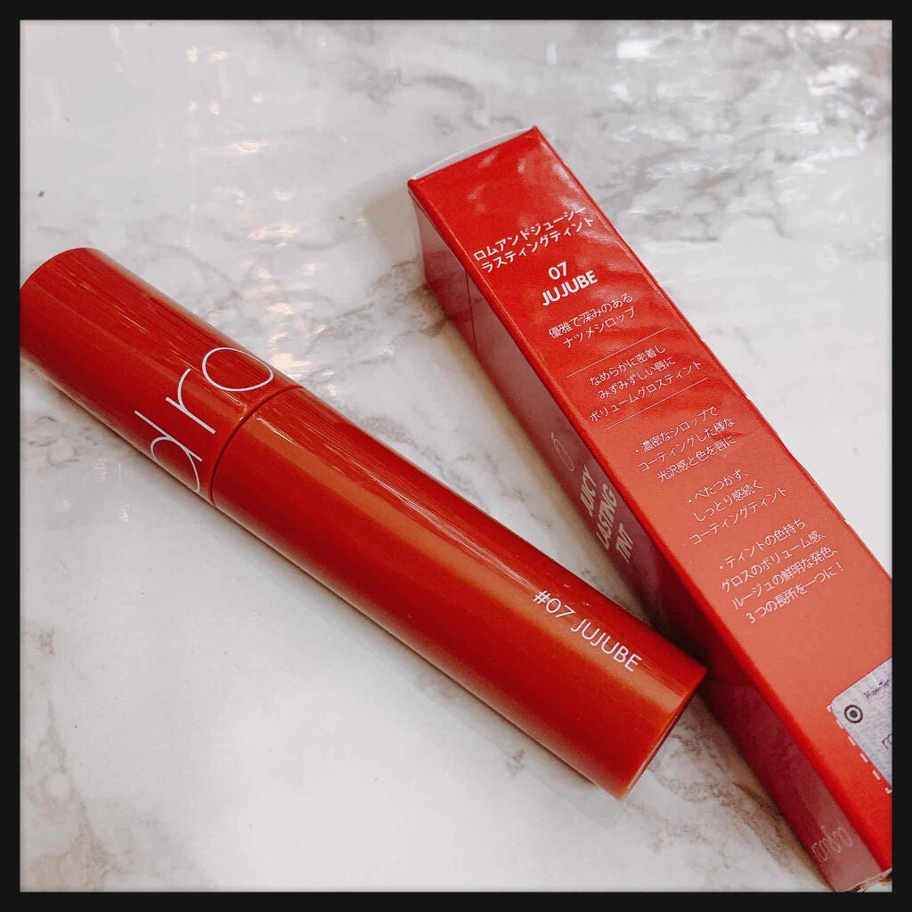 ジューシーラスティングティント/rom&nd/リップティントを使ったクチコミ(2枚目)