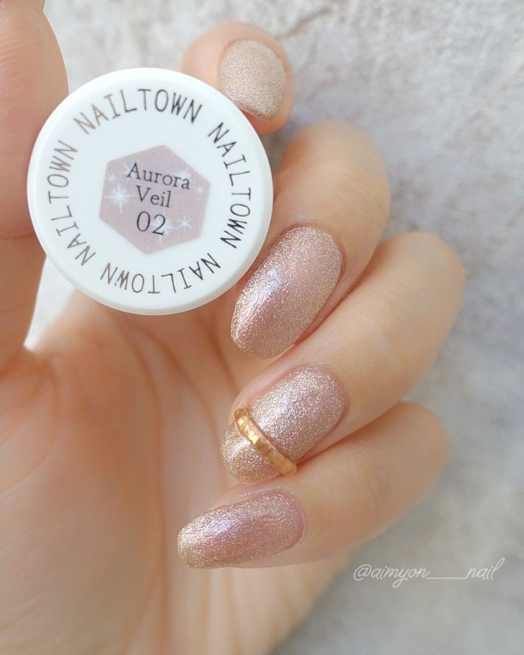 マグネットジェル 02オレンジガーネット（オーロラベールシリーズ）/NAILTOWN/ジェルネイルを使ったクチコミ（3枚目）