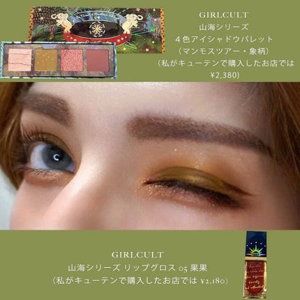 山海シリーズ 4色アイシャドウパレット/GirlCult/アイシャドウパレットを使ったクチコミ(2枚目)
