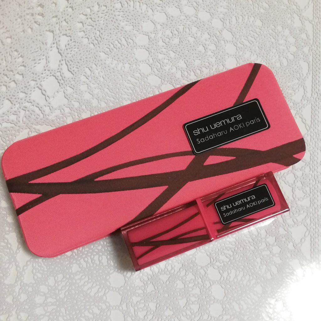 ケーキ リップスティック ルージュ アンリミテッド ラッカーシャイン/shu uemura/口紅を使ったクチコミ(4枚目)