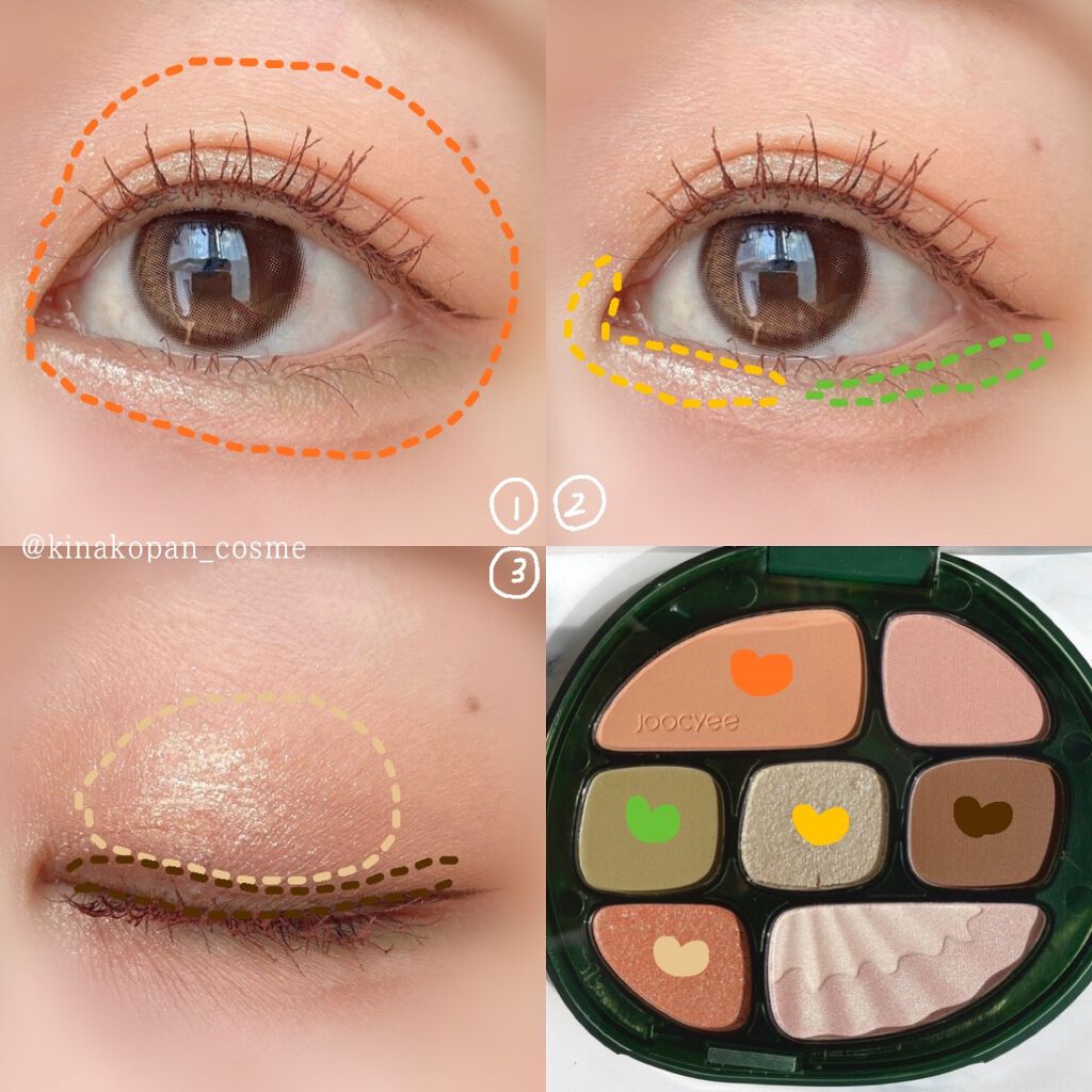 貝殻マルチパレット/Joocyee/アイシャドウパレットを使ったクチコミ(4枚目)