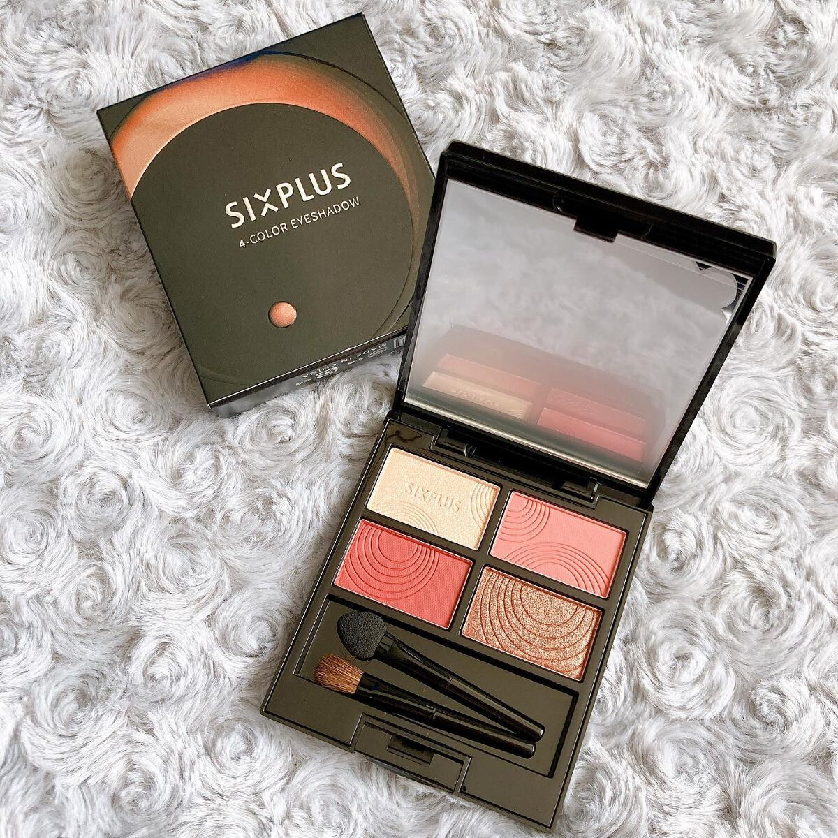 SIXPLUS 4色アイシャドウ #04ギャラクシーローズ/SIXPLUS/アイシャドウパレットを使ったクチコミ（1枚目）