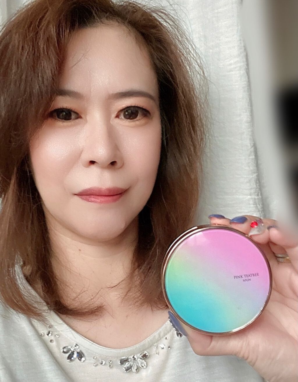 ピンクティーツリーカバークッション/APLIN/クッションファンデーションを使ったクチコミ(5枚目)