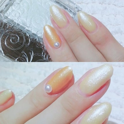 AC MAKEUP AC ネイル フィックス グロッシー トップコートのクチコミ「
今日のネイルは
ハイライトでネイル💚
今日は
めっちゃ大好きなオーロラミントを
使いました♡.....」(2枚目)