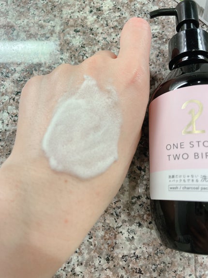 洗顔だけじゃない+パックもできる洗顔料/ONE STONE TWO BIRDS/その他洗顔料を使ったクチコミ(3枚目)