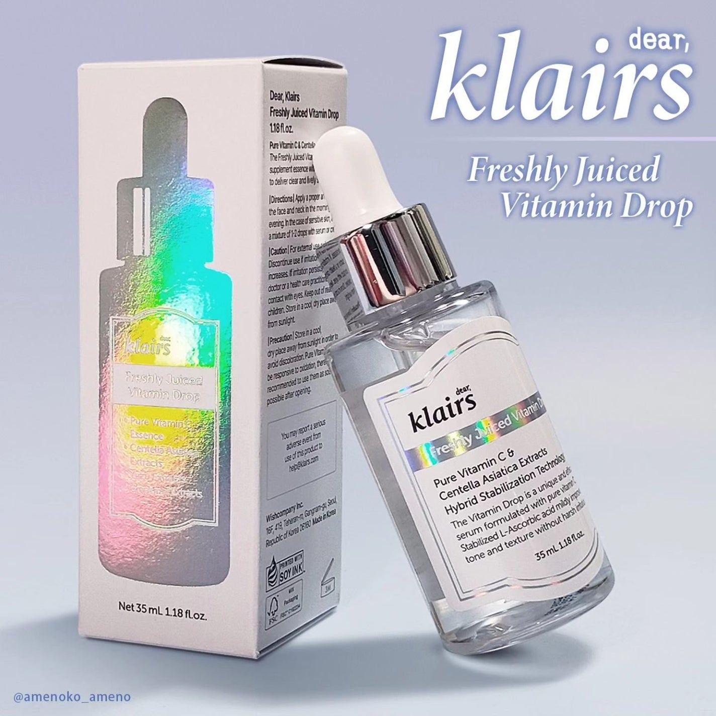 フレッシュリージュースドビタミンドロップ(35ml)/Klairs/美容液を使ったクチコミ(1枚目)