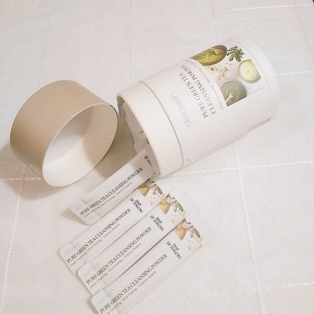 ピュアグリーンティークレンジングパウダー/DETOSKIN/洗顔パウダーを使ったクチコミ（2枚目）