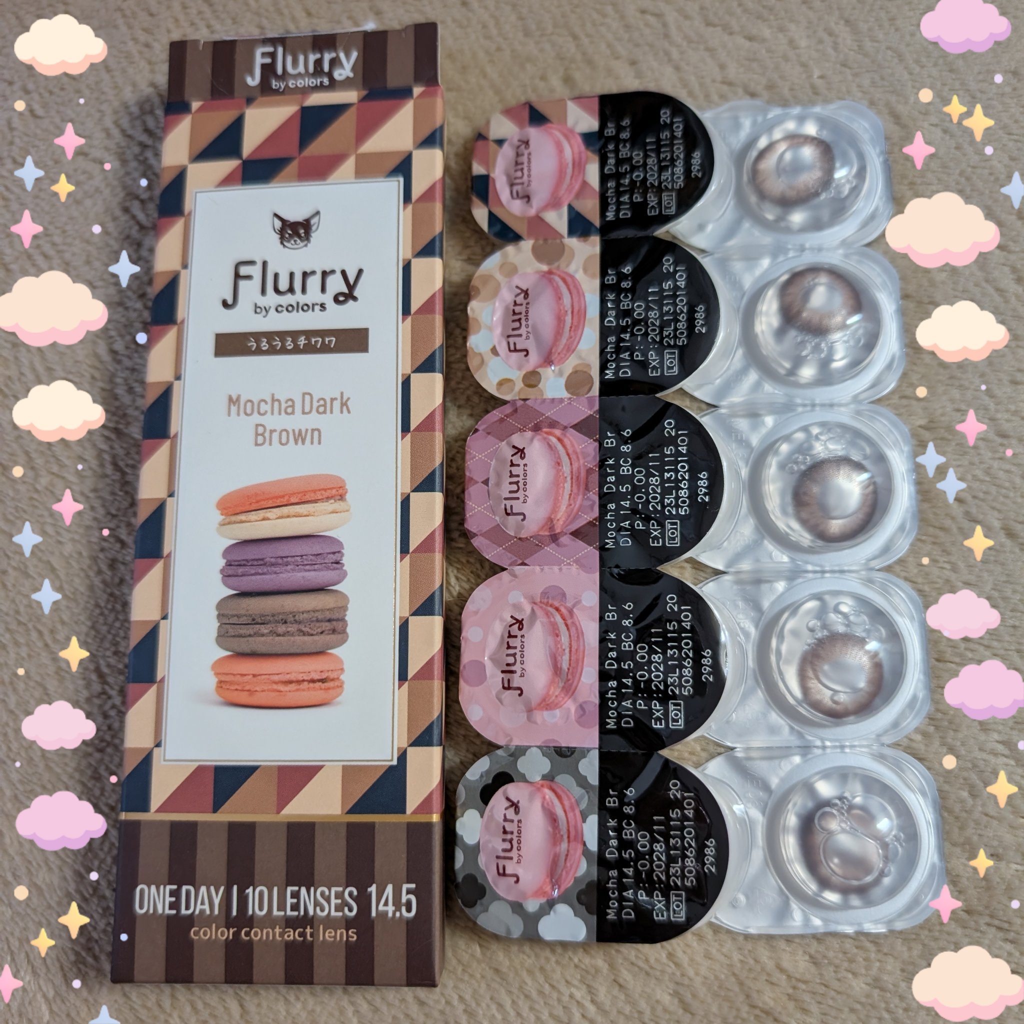 Flurry by colors 1day モカダークブラウン(うるうるチワワ)/Flurry by colors/ワンデー（１DAY）カラコンを使ったクチコミ（1枚目）