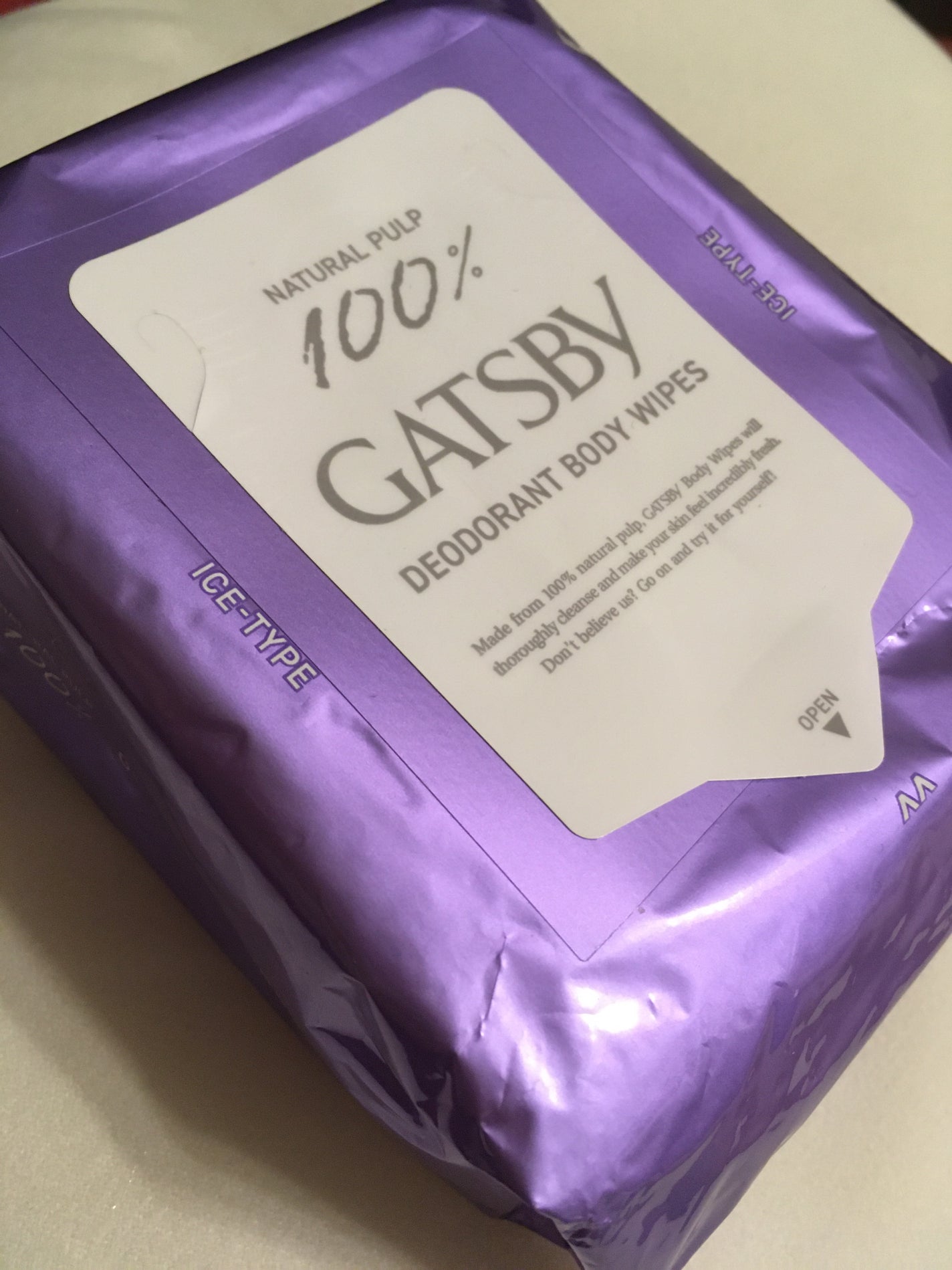 アイスデオドラントボディペーパー アイスフルーティ/ギャツビー/ボディシートを使ったクチコミ(1枚目)