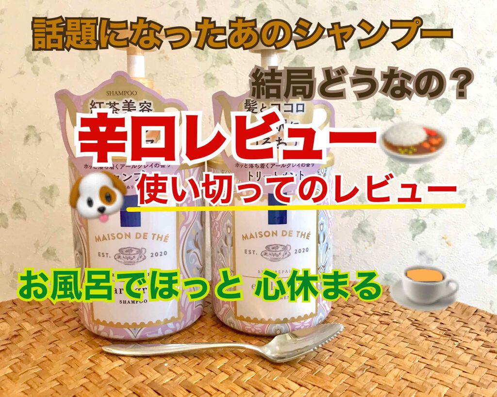 リッチリペア シャンプー／トリートメント リッチリペア トリートメント ポンプ/MAISON DE THÉ/市販シャンプーを使ったクチコミ（1枚目）