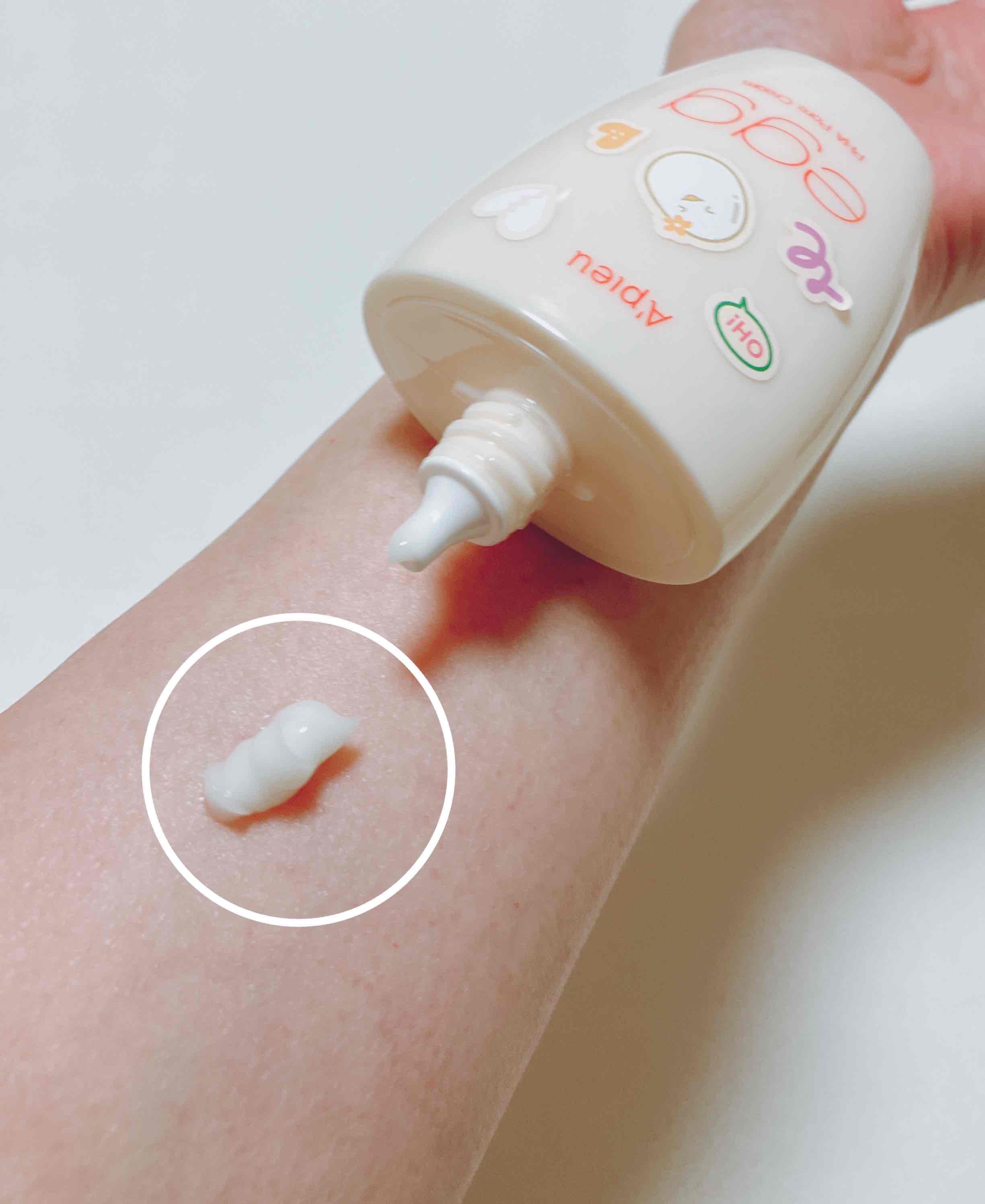 毛穴レスむき卵肌クリーム/A’pieu/フェイスクリームを使ったクチコミ（3枚目）