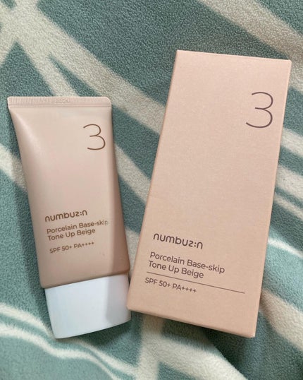 3番 ノーファンデ陶器肌トーンアップクリーム/numbuzin/化粧下地を使ったクチコミ(3枚目)