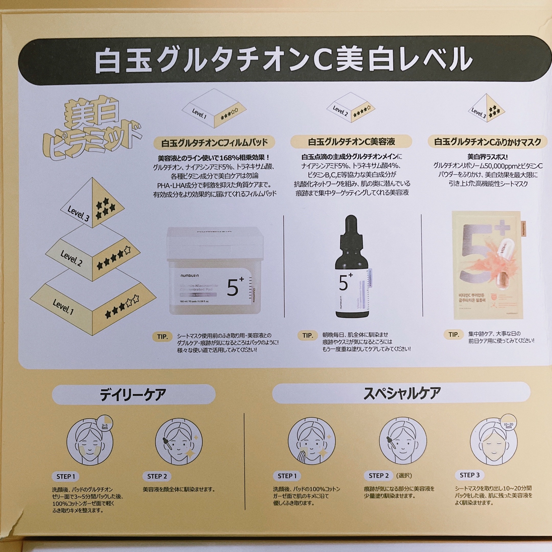 5番 白玉グルタチオンＣ美容液/numbuzin/美容液を使ったクチコミ（2枚目）