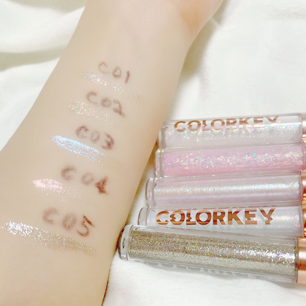 スパークリングギャラクシーリキッドアイシャドウ/COLORKEY/リキッドアイシャドウを使ったクチコミ（2枚目）