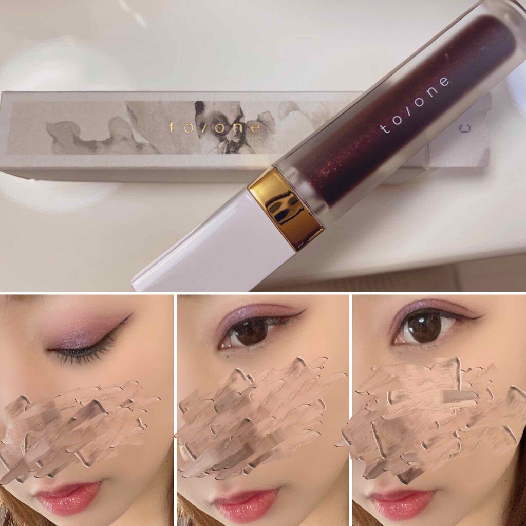 トーン ペタル エッセンス グロス/to/one/リップグロスを使ったクチコミ(2枚目)