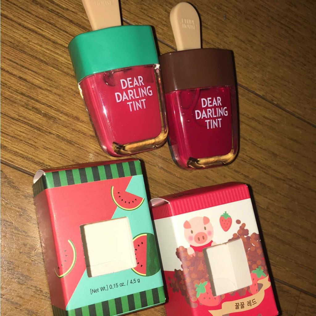 ディアダーリン ウォータージェルティント (アイスティント)/ETUDE/口紅を使ったクチコミ(2枚目)
