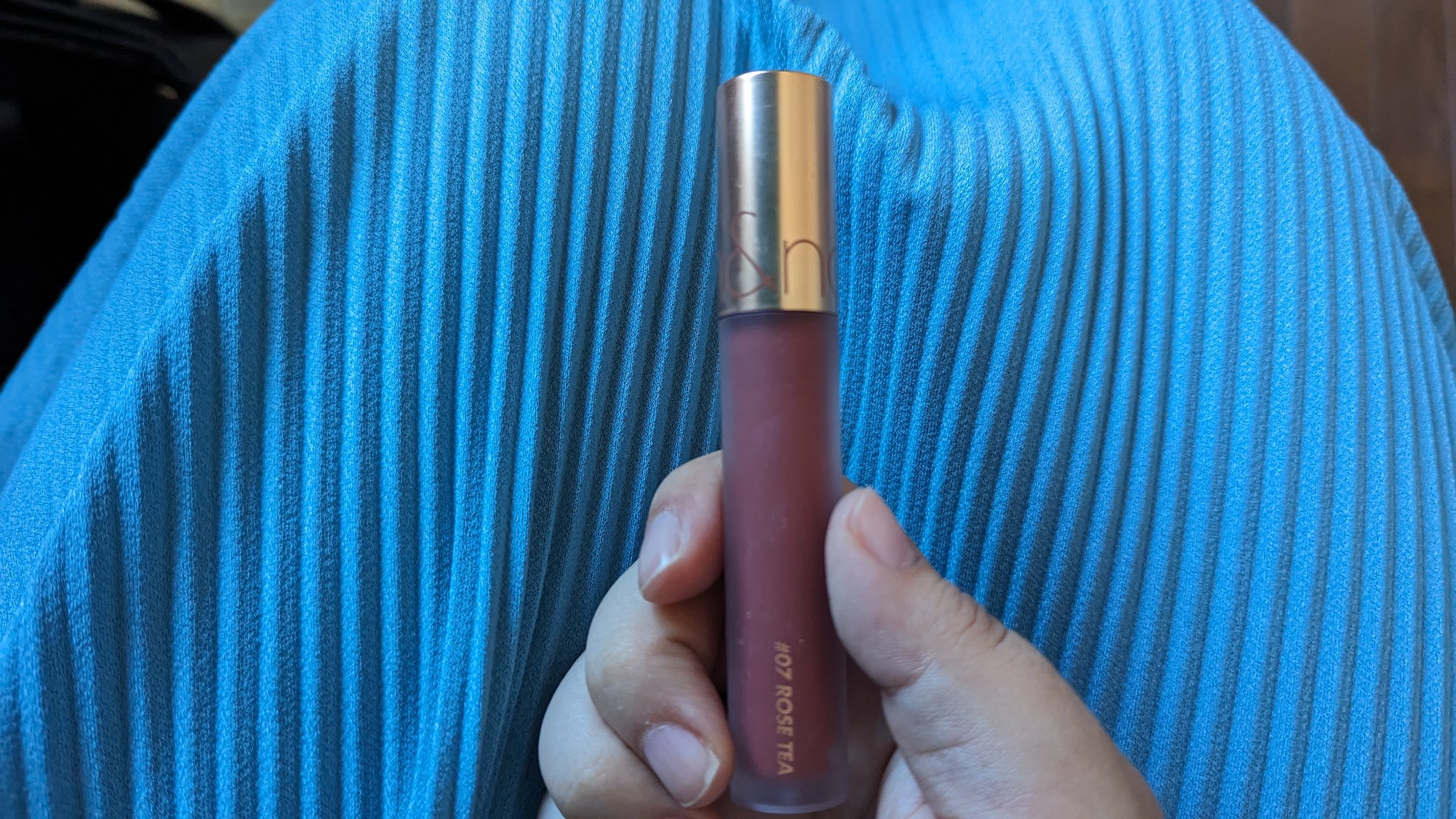 ミルクティーベルベットティント 07 ローズティー/rom&nd/リップティントを使ったクチコミ（2枚目）