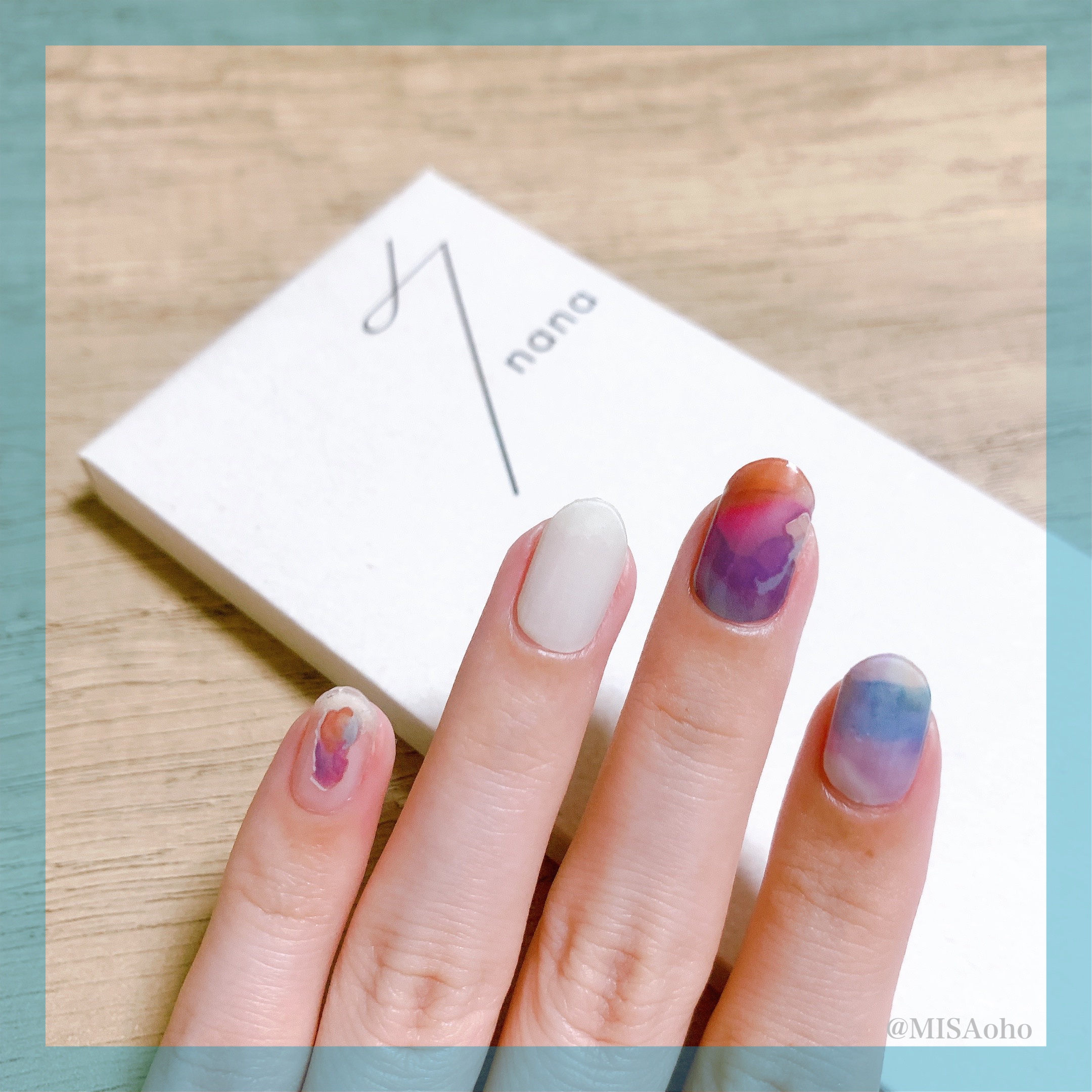 ハンド ジェルネイルシール 2022 Summer コレクション/7nana/ネイルシールを使ったクチコミ（1枚目）