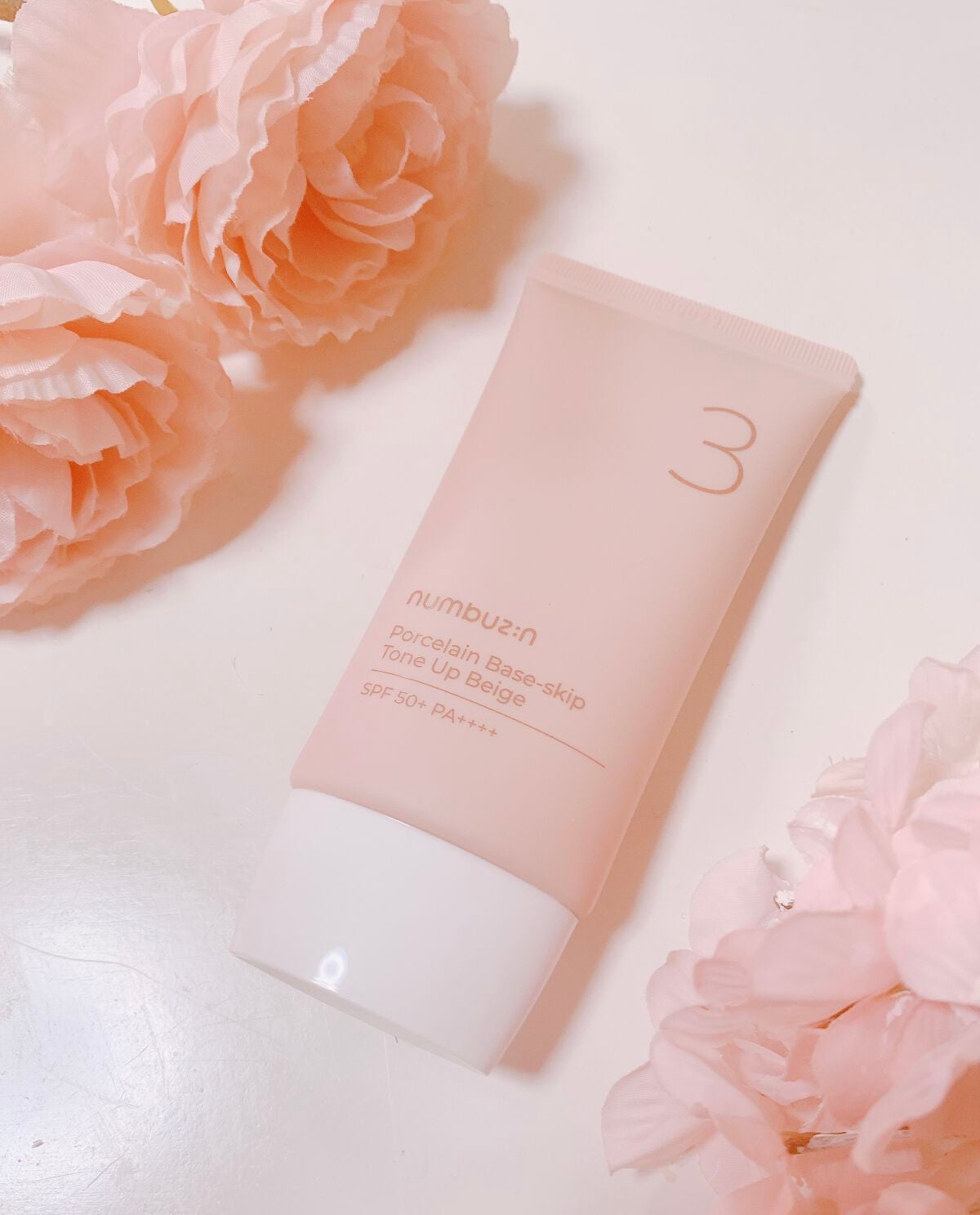 3番 ノーファンデ陶器肌トーンアップクリーム/numbuzin/化粧下地を使ったクチコミ(1枚目)