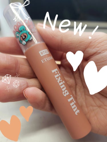 ETUDE フィクシングティントのクチコミ「【使った商品】ETUDEフィクシングティントミルクティーSHOOKY(BTSコラボパッケージ).....」（1枚目）