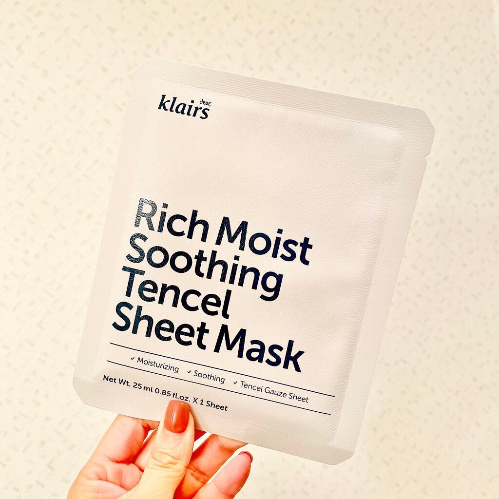 リッチモイストスージングテンセルシートマスク(25ml)/Klairs/シートマスク・パックを使ったクチコミ(1枚目)