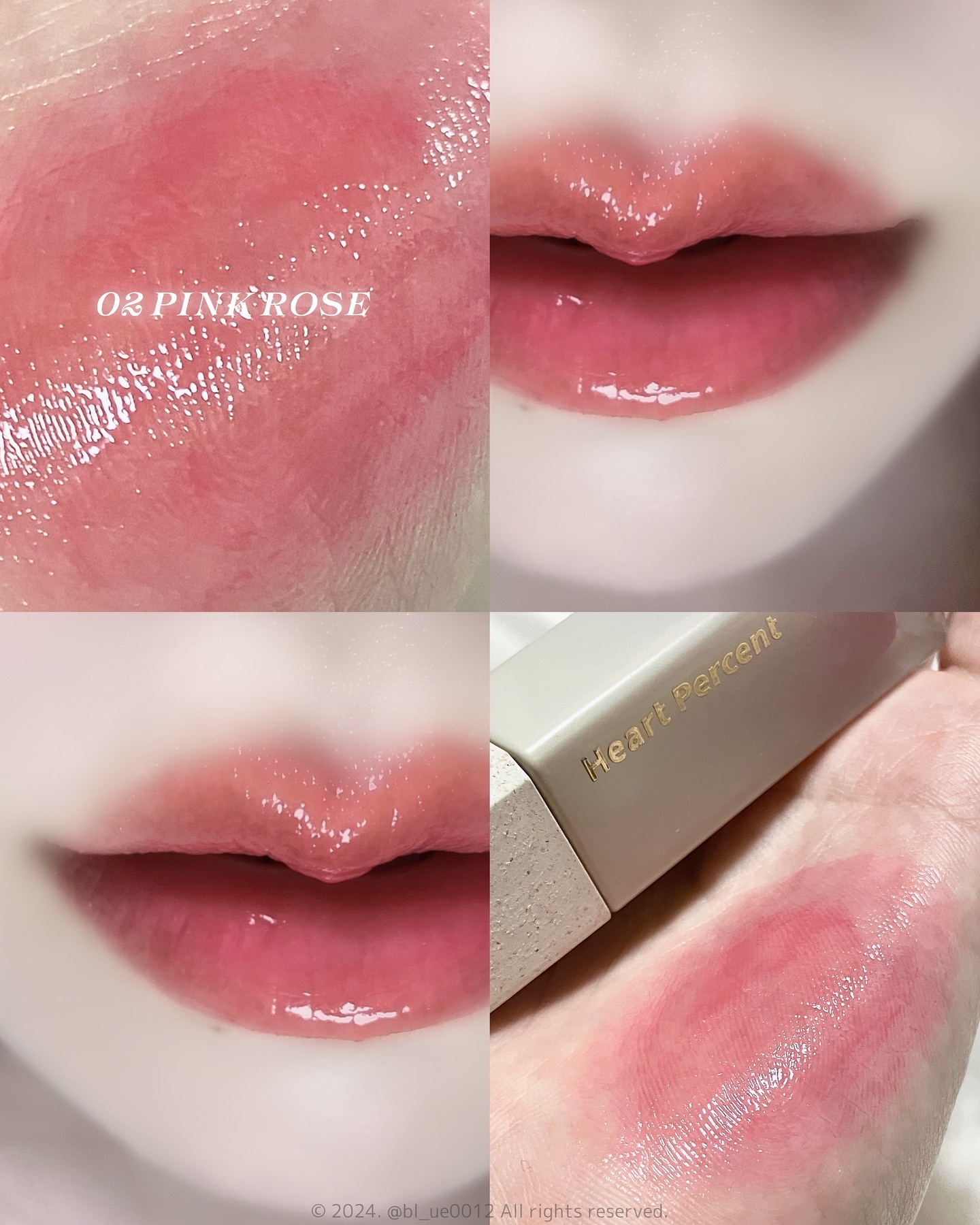 ドットオンムードピュアグロウティント 02 ピンクローズ(Pink Rose)/Heart Percent/リップティントを使ったクチコミ（3枚目）