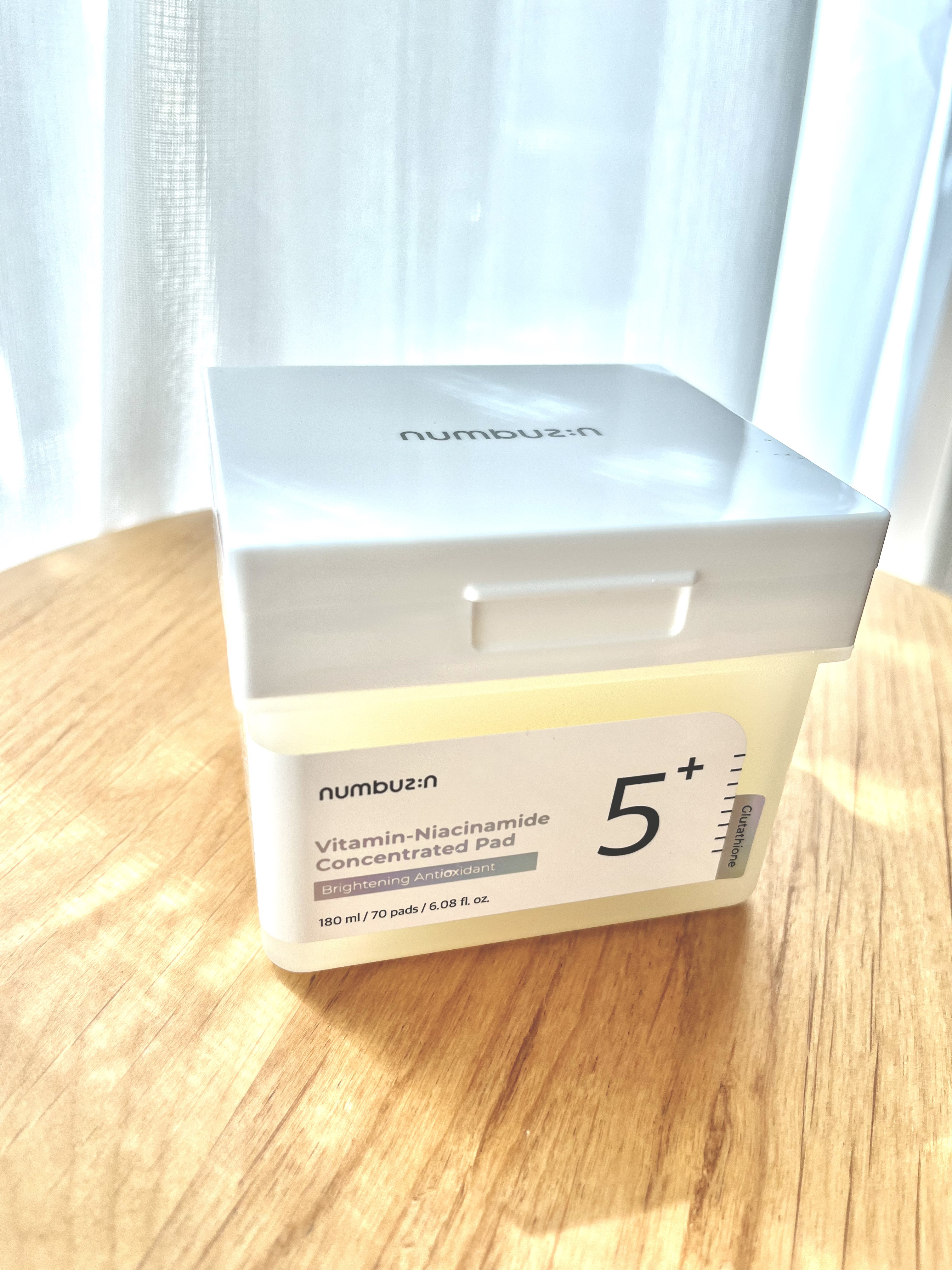 5番 白玉グルタチオンＣフィルムパッド/numbuzin/トナーパッドを使ったクチコミ（2枚目）