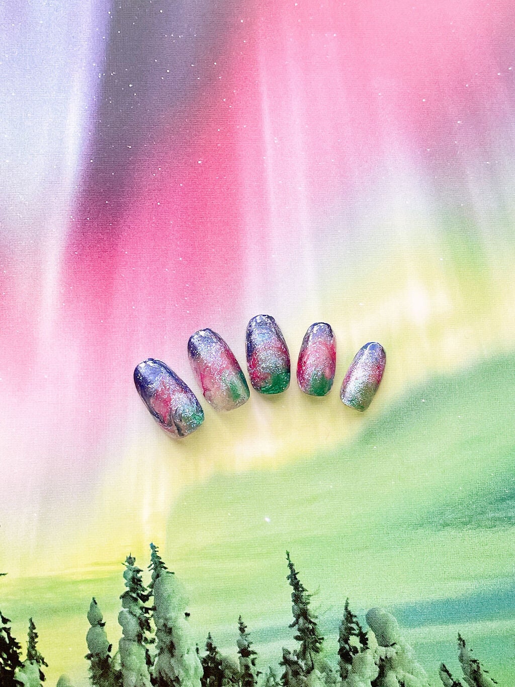 かこ🐰 on LIPS 「【💅ネイルチップ作り】⚯͛••┈┈••⚯͛••┈┈••⚯͛••..」(2枚目)