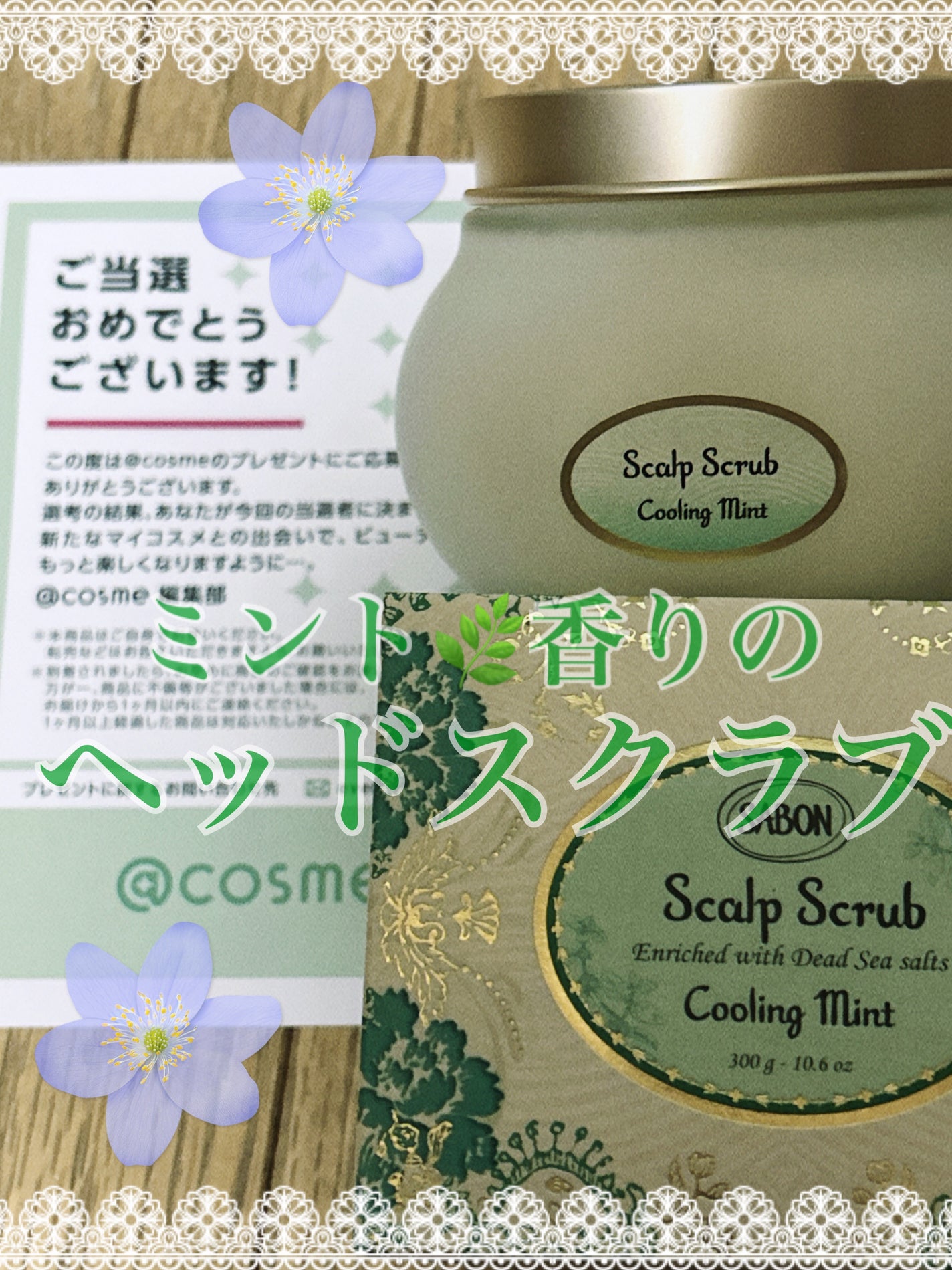 ヘッドスクラブ リフレッシング(ミント)/SABON/ヘッドスクラブを使ったクチコミ(1枚目)