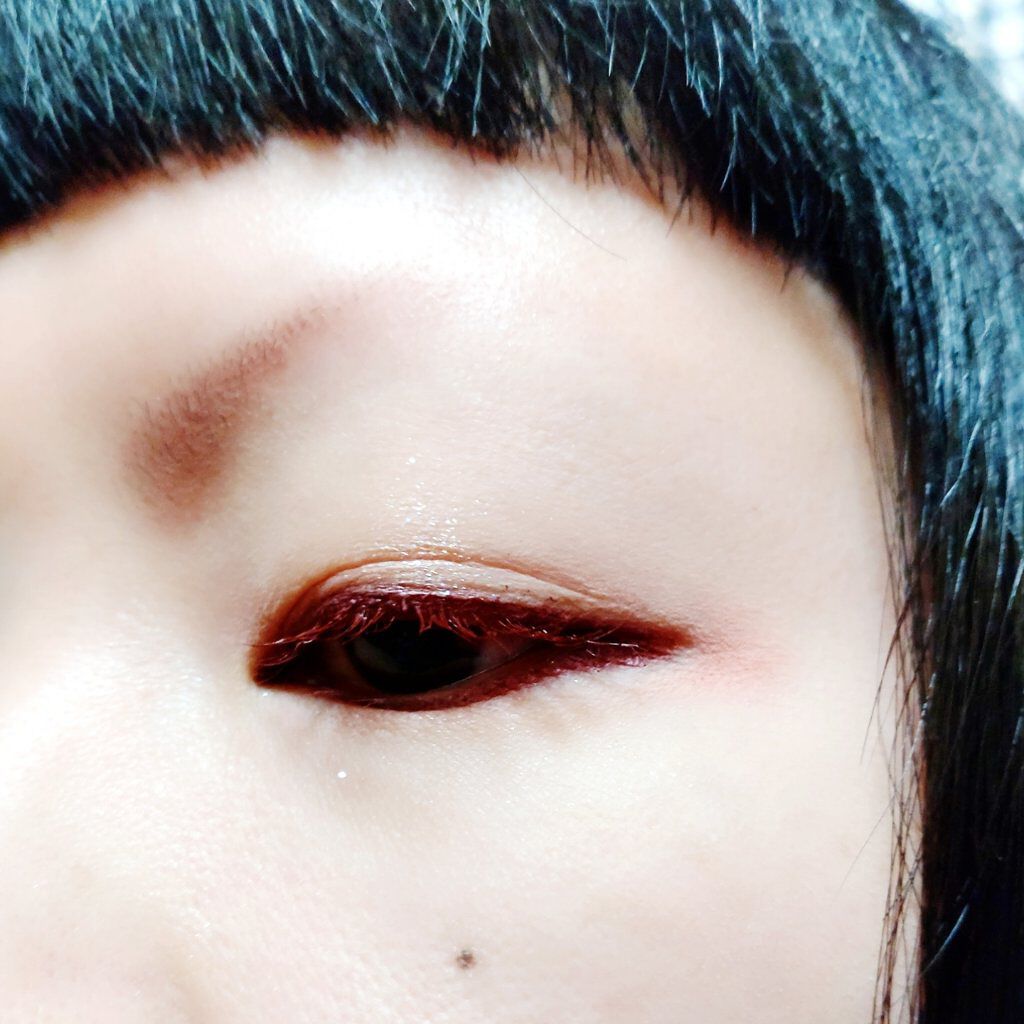 リアルラスティングアイペンシル24hWPk バーガンディ(竈門禰豆子)/K-パレット/ペンシルアイライナーを使ったクチコミ（3枚目）