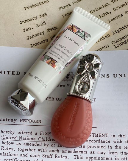 ジルスチュアート ブルームドロップ リップ&チーク シフォン/JILL STUART/リキッドチークを使ったクチコミ(1枚目)